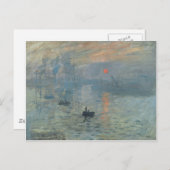 Carte Postale Claude Monet, Impression, soleil levant (Devant / Derrière)