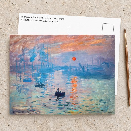 Carte Postale Claude Monet - Impression, soleil levant