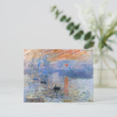 Carte Postale Claude Monet Impression Sunrise Classic Peinture (Debout devant)