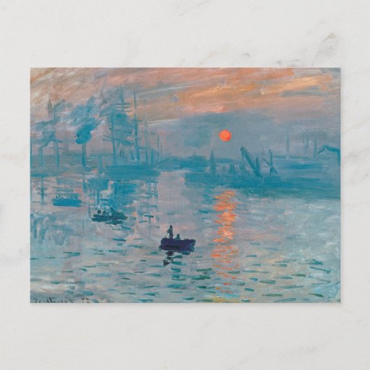 Carte Postale Claude Monet Impression Sunrise Français (Devant)