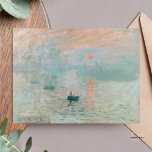 Carte Postale Claude Monet Impression Sunrise Peinture Art Impri<br><div class="desc">Claude Monet "Impression, Sunrise" est une oeuvre d'art révolutionnaire et influente qui a donné naissance au terme "impressionnisme". Peint en 1872, le tableau représente le port du Havre au lever du soleil, saisit l'atmosphère brumeuse, les couleurs vibrantes et le brossage lâche qui caractérisent le mouvement impressionniste, et reflète la fascination...</div>