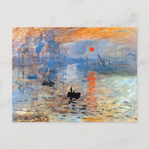 Carte Postale Claude Monet Impression Sunrise Poster Canvas Prin