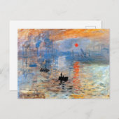 Carte Postale Claude Monet Impression Sunrise Poster Canvas Prin (Devant / Derrière)