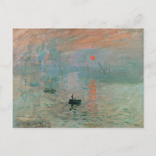 Carte Postale Claude Monet - Impressionnisme, Lever de soleil, (Devant)