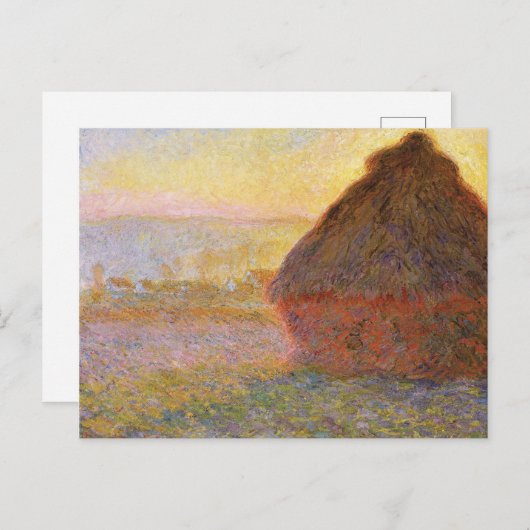 Carte Postale Claude Monet Impressionniste Peinture Graystaks I (Devant / Derrière)