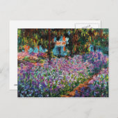Carte Postale Claude Monet : Iris dans le jardin de Monet (Devant / Derrière)