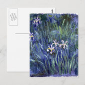 Carte Postale Claude Monet : Irises (Devant / Derrière)