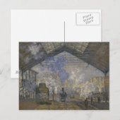 Carte Postale Claude Monet - La gare Saint-Lazare (Devant / Derrière)
