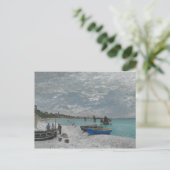 Carte Postale Claude Monet - La plage de Sainte-Adresse (Debout devant)