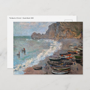 Carte Postale Claude Monet - La plage d'Etretat