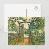 Carte Postale Claude Monet : La porte des jardins à Vetheuil (Devant / Derrière)