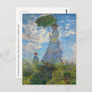 Carte Postale Claude Monet - La Promenade, Femme avec un Parasol