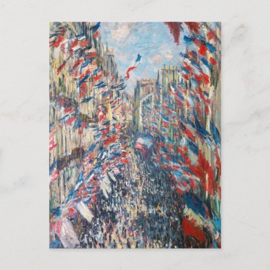 Carte Postale Claude Monet - La Rue Montorgueil - Paris (Devant)