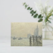 Carte Postale Claude Monet - La Tamise à Westminster (Debout devant)