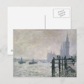 Carte Postale Claude Monet | La Tamise sous Westminster (Devant / Derrière)