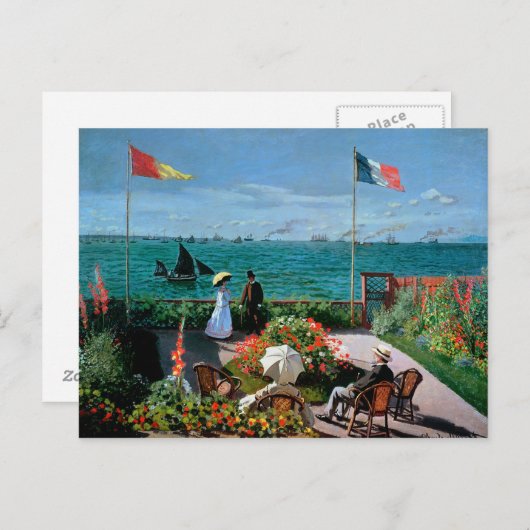 Carte Postale Claude Monet | La Terrasse à Sainte-Adresse, 1867 (Devant / Derrière)