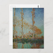 Carte Postale Claude Monet - L'Artwork Des Poplars (Devant / Derrière)