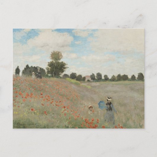 Carte Postale Claude Monet Le Champ de Pavot près d'Argenteuil (Devant)