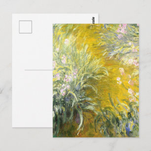 Carte Postale Claude Monet Le Chemin à travers les iris Art