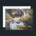 Carte Postale Claude Monet - Le déjeuner, panneau décoratif<br><div class="desc">Le déjeuner,  panneau décoratif / Le dejeuner,  panneau décoratif - Claude Monet,  1873</div>