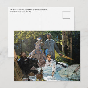 Carte Postale Claude Monet - Le Déjeuner sur l'herbe, Panneau de