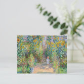Carte Postale Claude Monet - Le jardin de l'artiste à Vetheuil (Debout devant)