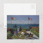 Carte Postale Claude Monet - Le jardin de Sainte Adresse Art (Devant / Derrière)