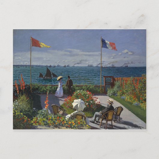 Carte Postale Claude Monet - Le jardin de Sainte Adresse Art (Devant)