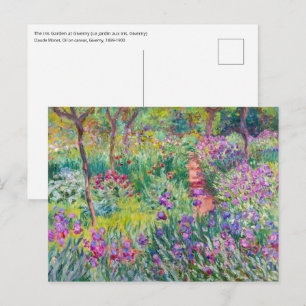 Carte Postale Claude Monet - Le jardin d'iris à Giverny