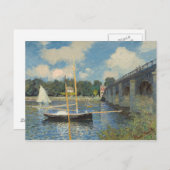 Carte Postale Claude Monet | le pont à Argenteuil (Devant / Derrière)