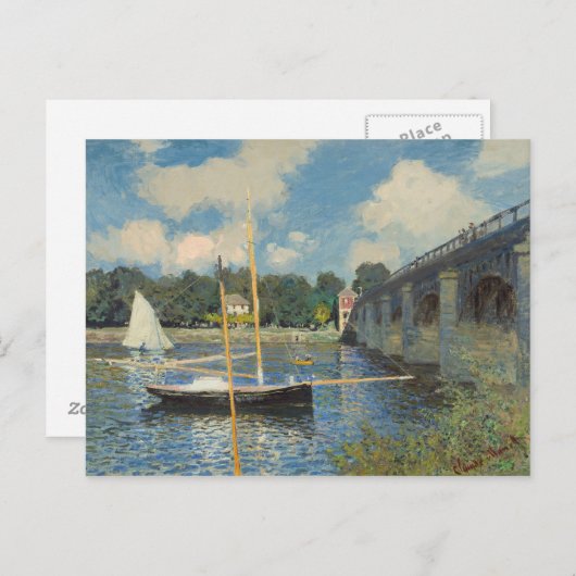 Carte Postale Claude Monet | le pont à Argenteuil (Devant / Derrière)