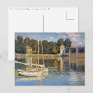 Carte Postale Claude Monet - Le pont d'Argenteuil