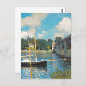 Carte Postale Claude Monet Le pont d'Argenteuil (1874) (Devant / Derrière)