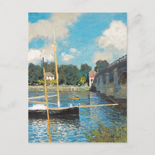 Carte Postale Claude Monet Le pont d'Argenteuil (1874) (Devant)