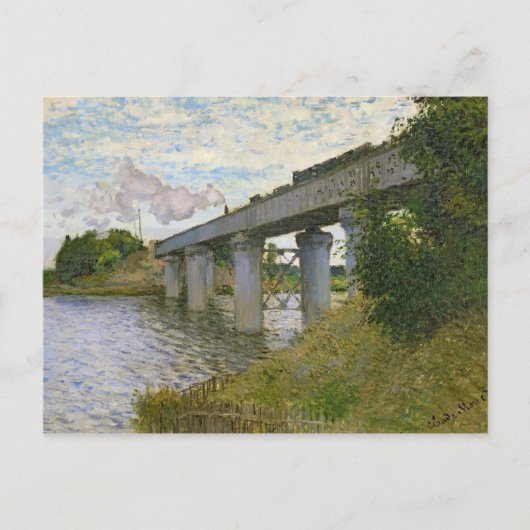Carte Postale Claude Monet | Le pont ferroviaire à Argenteuil (Devant)