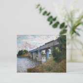 Carte Postale Claude Monet - Le pont ferroviaire à Argenteuil (Debout devant)