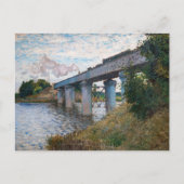 Carte Postale Claude Monet - Le pont ferroviaire à Argenteuil (Devant)