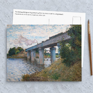 Carte Postale Claude Monet - Le Pont ferroviaire à Argenteuil