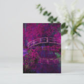 Carte Postale Claude Monet Le pont Japanes violet (Debout devant)