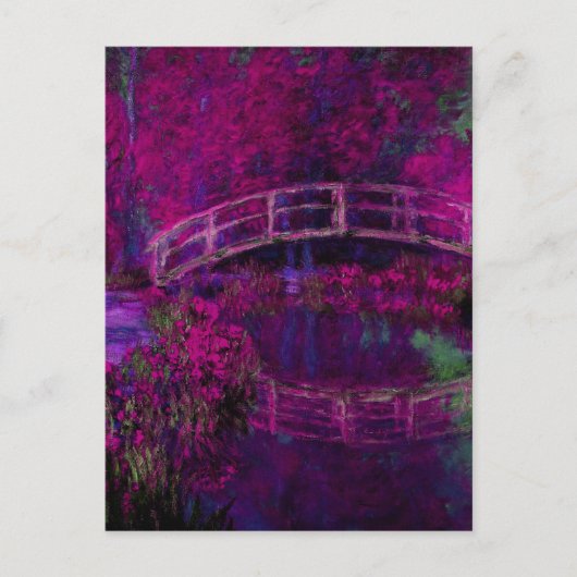 Carte Postale Claude Monet Le pont Japanes violet (Devant)