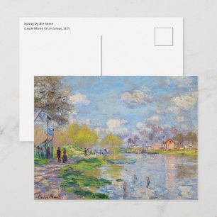Carte Postale Claude Monet - Le Printemps au bord de la Seine
