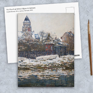 Carte Postale Claude Monet - L'église de Vetheuil