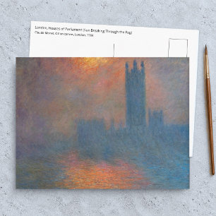 Carte Postale Claude Monet - Les Chambres du Parlement Londres