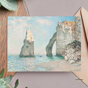 Carte Postale Claude Monet Les falaises à Étretat Peinture Art