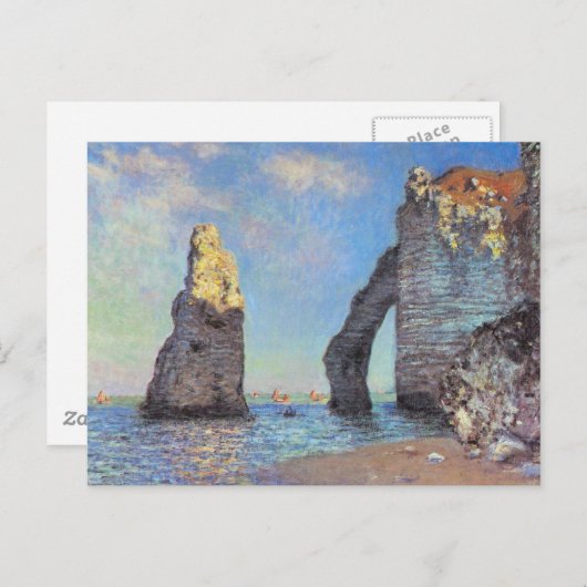 Carte Postale Claude Monet // Les falaises d'Etretat (Devant / Derrière)