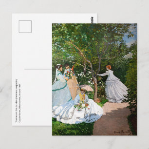 Carte Postale Claude Monet - Les femmes dans le jardin