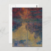 Carte Postale Claude Monet - L'Etang De Lys D'Eau En Soirée (Devant / Derrière)