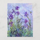 Carte Postale Claude Monet - Lilac Irises / Iris Mauves (Devant)