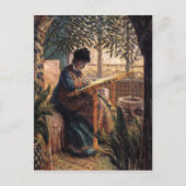 Carte Postale Claude Monet : Madame Monet Brodering (Devant)