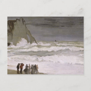 Carte Postale Claude Monet Mer rugueuse à Etretat, 1868-69